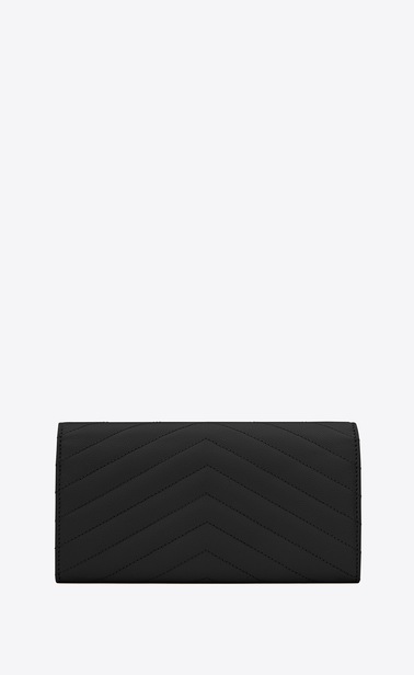 Monogram large flap wallet in grain de poudre embossed leather